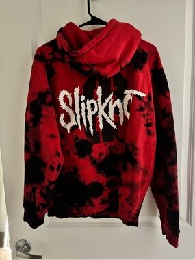 Slipknot Red & Black Tie-Dye Hoodie